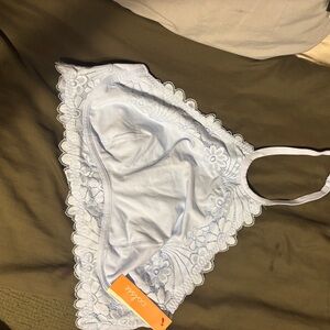 Colsie White Lace Triangle Bralette